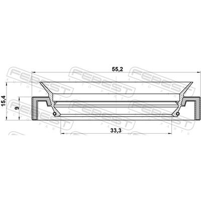 FEBEST Wellendichtring, Antriebswelle 95HAY-35550915C für SSANGYONG TOYOTA BAIC