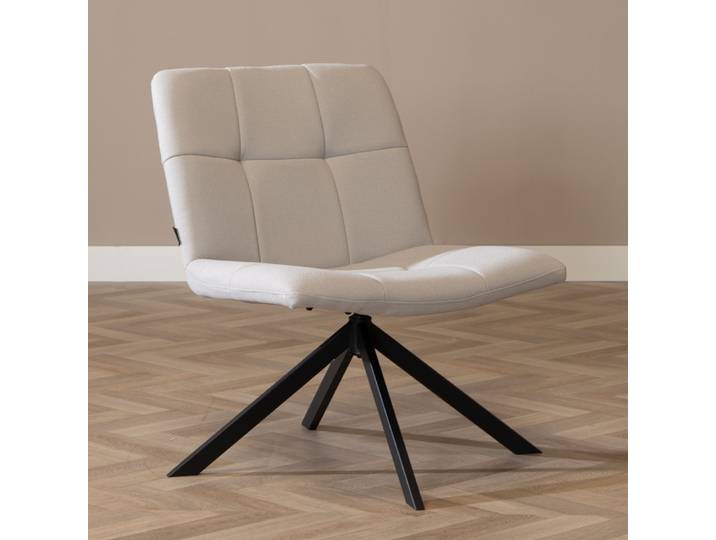 Bronx71 Sessel Eevi grau recycelter Stoff drehbar