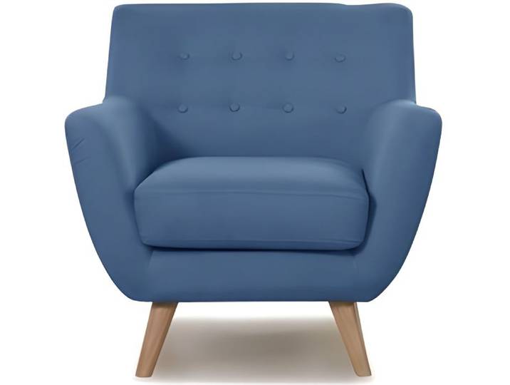 Fauteuil scandinave 1 place bleu - Nils - DESIGNETSAMAISON