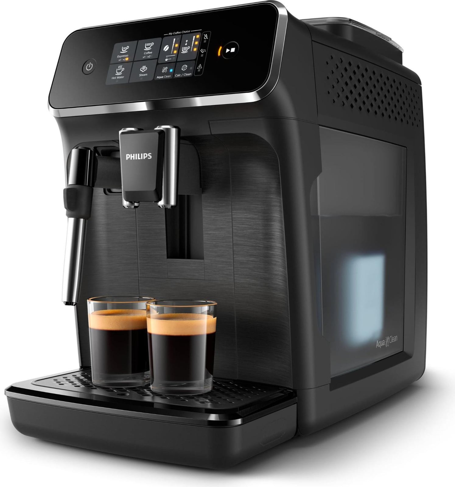 Philips volautomatische koffiemachine 2200-serie met melkopschuimer en touchscreen, zwart (EP2220/10)