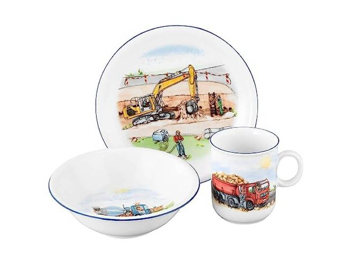 Seltmann Weiden Compact Kinder-Set 3-teilig W rund Auf der Baustelle