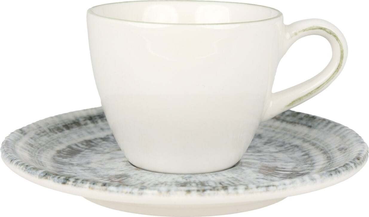 Bonna Odette Espressokopjes en ondertassen Set van 6 - 80 cc - Porselein