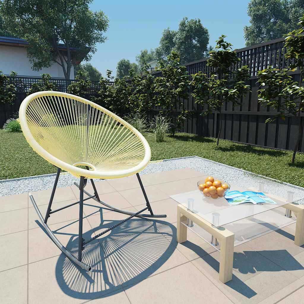 vidaXL Silla de jardín Acapulco ratán sintético beige Marrón