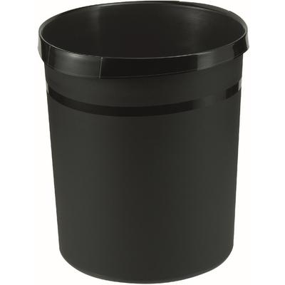 HAN Papierkorb Grip mit Griffmulden 18 Liter öko-schwarz Packung mit 15 Stück