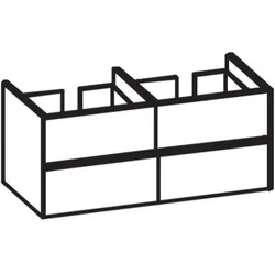 Artiqua 116 Waschtischunterschrank, Weiß Glanz, 116-WU4L-AC09-7050-68 116-WU4L-AC09-7050-68