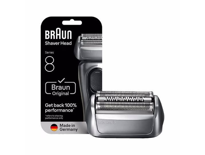 Braun 83M Series 8 Ersatzscherkopf – Rasiergerät Zubehör/Epiliergerät Zubehör – silber