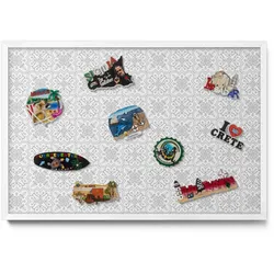MAGNETTAFEL 60x40 cm Weißer Rahmen Regulares Ornamentmuster