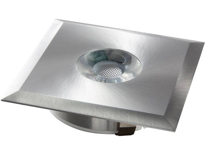 HEITRONIC LED Einbaustrahler Austin , grau (aluminiumfarben), 1, Ø 8,2cm H: 2,27cm, 1 Stk., Leuchten, Einbauleuchte,LED-Downlight,Edelstahlgehäuse, sehr geringe Einbautiefe, LED Einbaustrahler