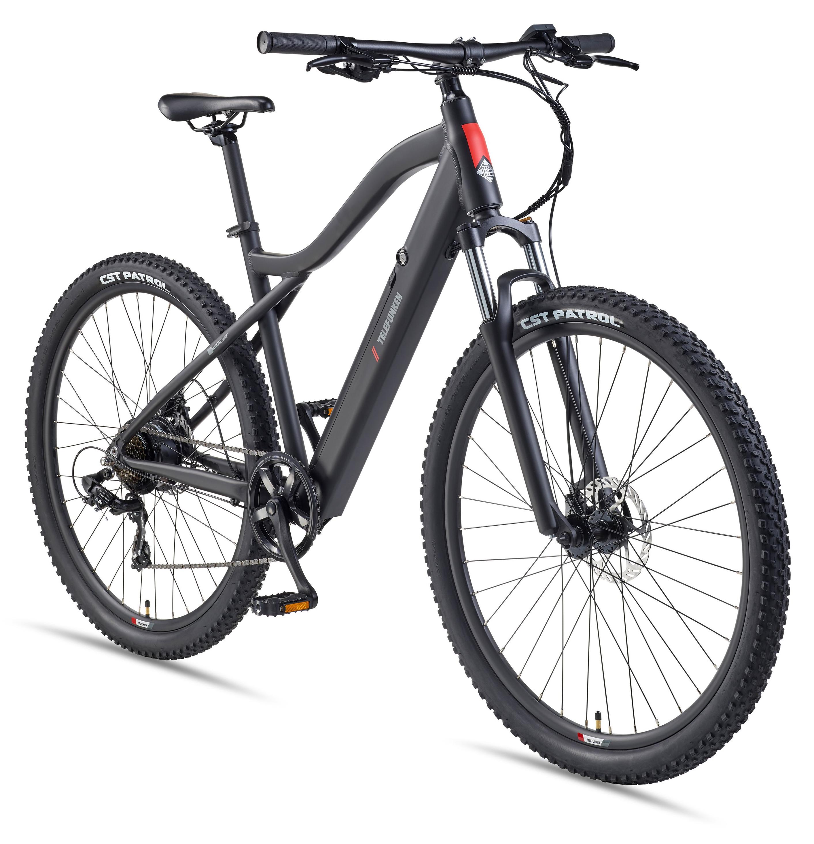 Telefunken MTB E-Bike Mountainbike für Herren und Damen | Elektrofahrrad 29 Zoll | Kettenschaltung | Heckmotor | 489,6 Wh Akku | EBike Pedelec Hardtail