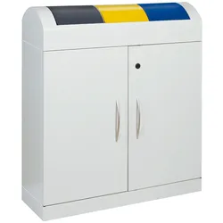 Abfalltrennung TD 3, RAL 7035/RAL 7016, RAL 1003, RAL 5010, verz. Innenbehälter, 3x45 Liter