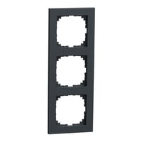 Rahmen dreifach, Thermoplast edelmatt, Schutzart IP20, Maße 90x234x12 mm anthrazit, Retail