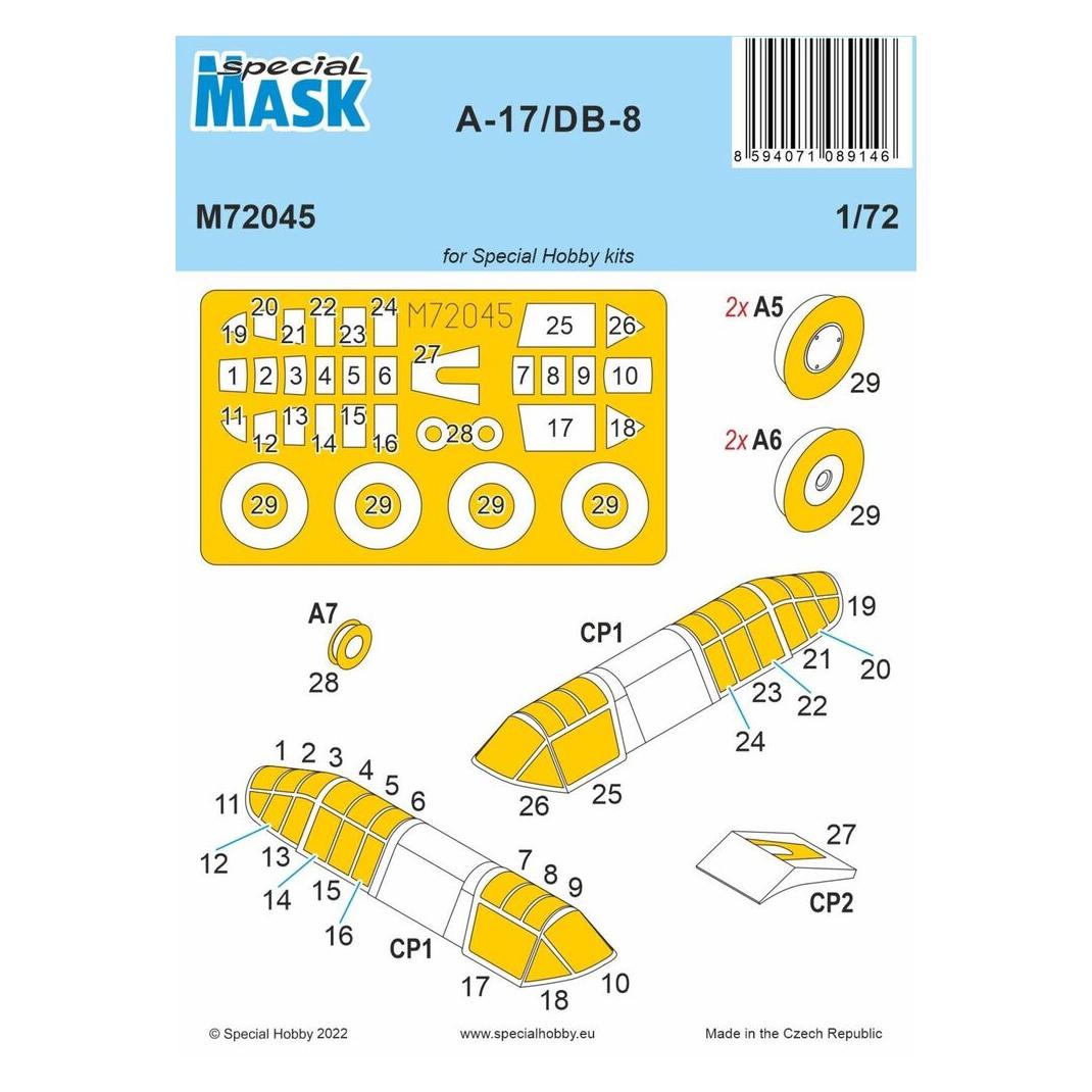 Special Hobby A-17/DB-8 MASK (100-M72045)