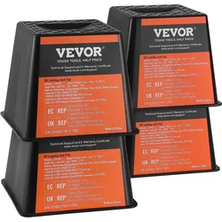 VEVOR Anhänger-Wagenheberblock Wohnmobil-Reisezubehör, 4er-Pack Wagenheber 2721 kg Kapazität pro Wohnmobil-Nivellierblock, für jeden Wagenheber, jeden Pfosten, jeden Fuß und jedes Sattelrad