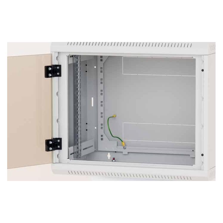 Triton Wall-mounted single-piece cabinet 6U (w)600x(d)595 perforated door (6 HE) (RBA-06-LS6-CAX-A1)
