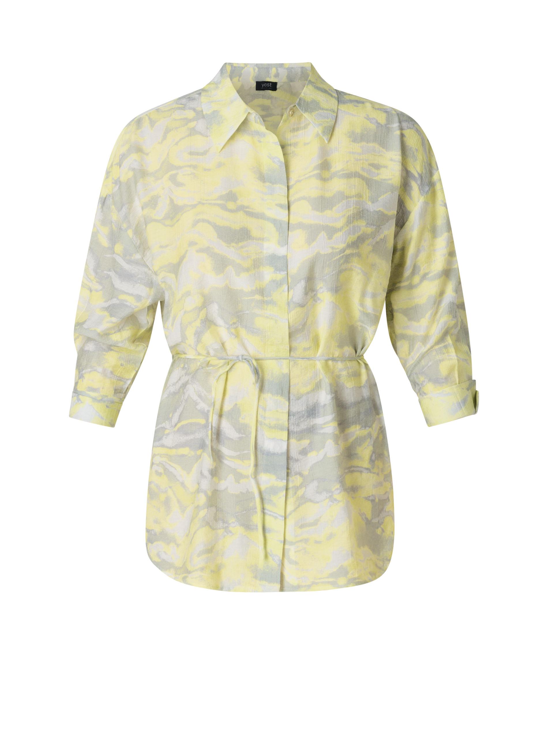 YEST CURVE Una Tops - Soft Grey/Multi Colo