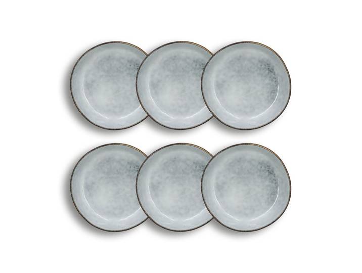 Lot de 6 assiettes coupes en grès 20cm