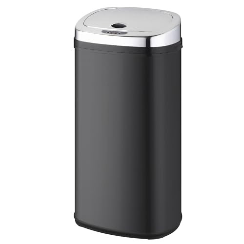 Kitchen Move Automatische Prullenbak LARGO 42L Zwart/Roestvrij Staal