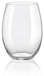 Red Vanilla Stemless Wine Glass Set/6