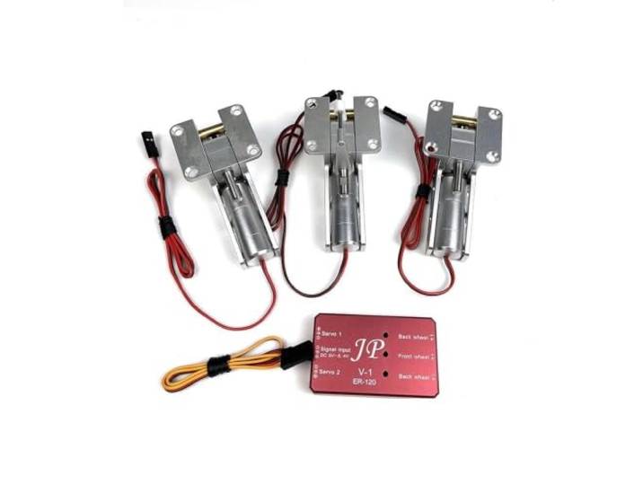 JP-Hobby ER-005 Legierung elektrisches Einzieh-Hauptnase-Fahrwerk mit 5-mm-Welle for EDF JET RC Fixwing-Flugzeug(Combo V1 Controller)
