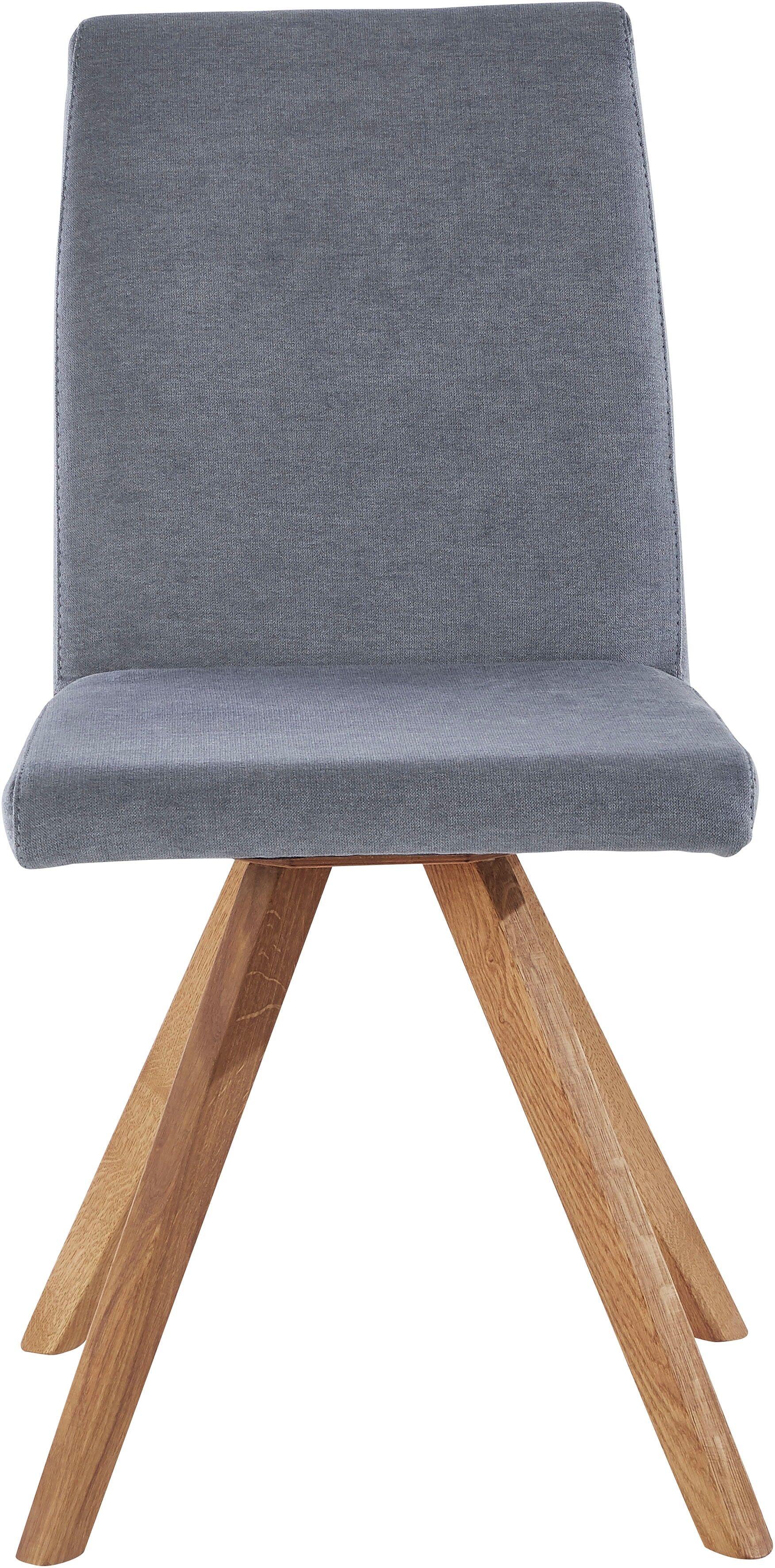 Schalenstuhl HOME AFFAIRE "Rio", blau (graublau, eiche natur geölt, graublau), B:46cm H:91cm T:63cm, Polyester, Stühle, Schalenstuhl, Bezug in Kunstleder oder Strukturstoff und das Gestell ist Eiche geölt graublau, eiche natur geölt, graublau B/H/T: 46cm 
