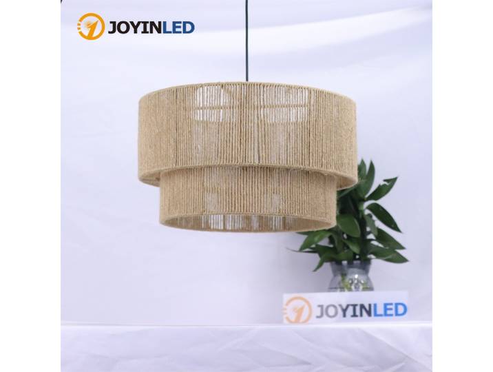 Lampe de plafond tressée en corde de style japonais JOYINLED, crème, artistique, créative, lustre pour salon, chambre à coucher, salle à manger, maison d'hôtes