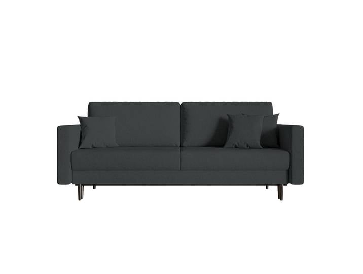 Dreisitziges ausklappbares Sofa Valico in Graphitfarbe aus