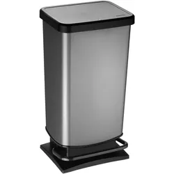 Rotho Treteimer Paso 40l Kunststoff Schwarz Carbon
