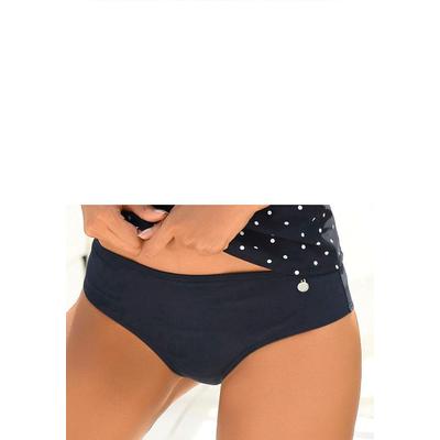 Bikini-Hose LASCANA "Merilyn", Damen, Gr. 44, N-Gr, blau (marine), Polyamid, unifarben, Badehosen Bikini-Hose, uni und bedruckt in klassischer Form