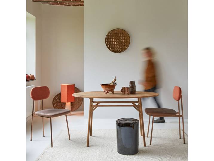 Ovaler Tisch aus massivem recyceltem Teakholz für 2-4 Personen - Natur - Teak
