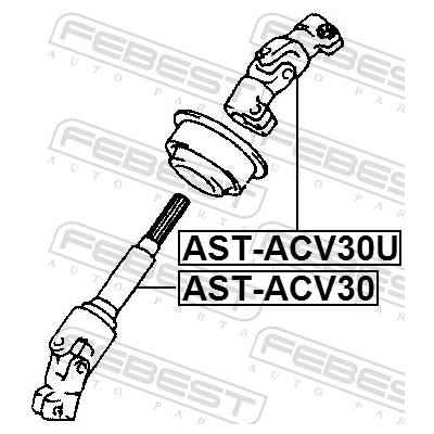 FEBEST Lenkwelle AST-ACV30U oben für TOYOTA