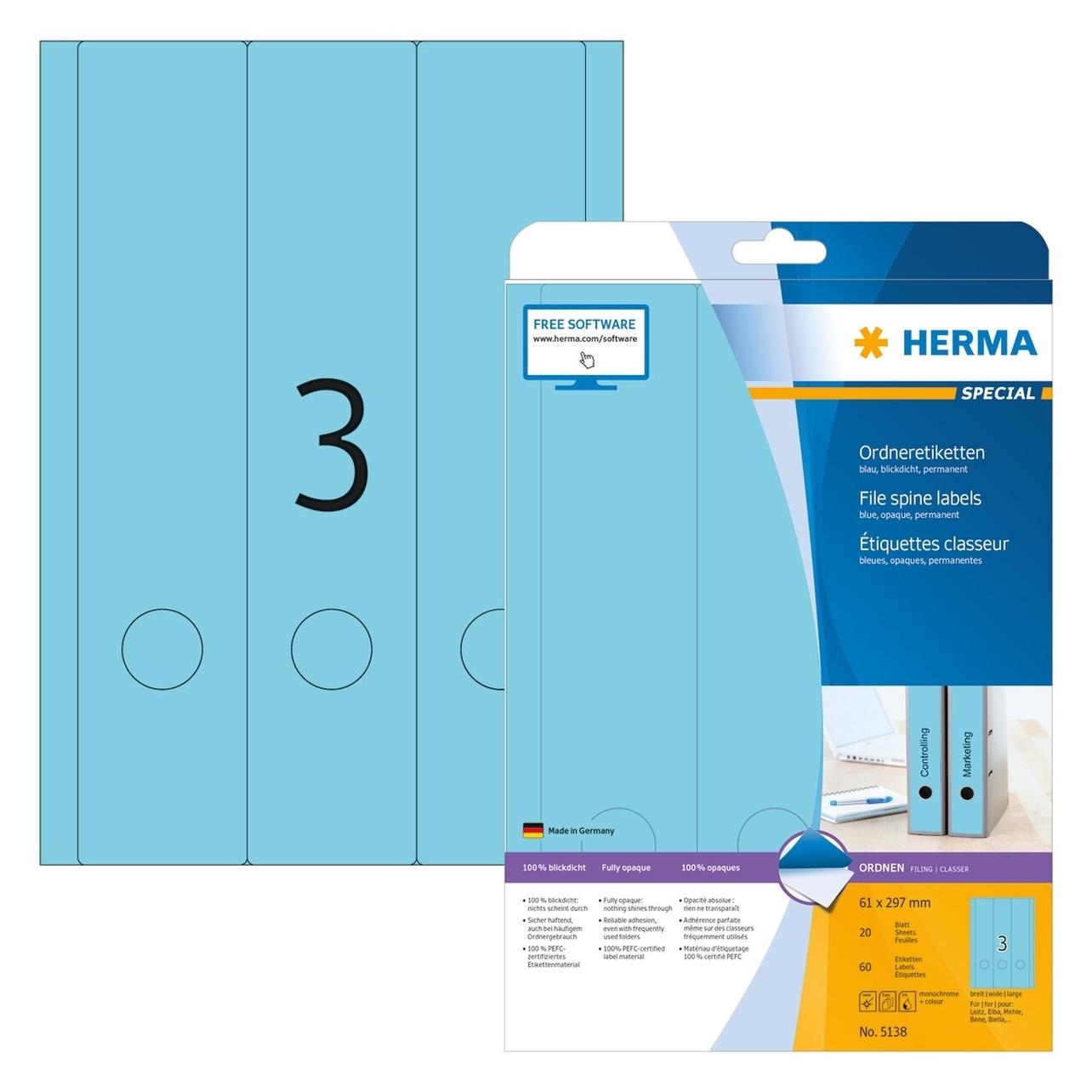 Herma Ordneretiketten A4 (5138)