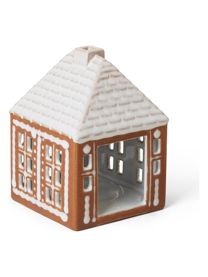 Kähler Lichthaus "Gingerbread" in Braun - (B)8,5 x (H)12 x (T)8,5 cm - onesize