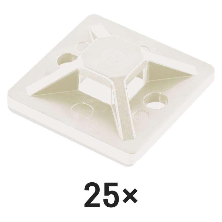 Emos Selbstklebende Basis 30×30, weiss, 25 Stk (70415911)