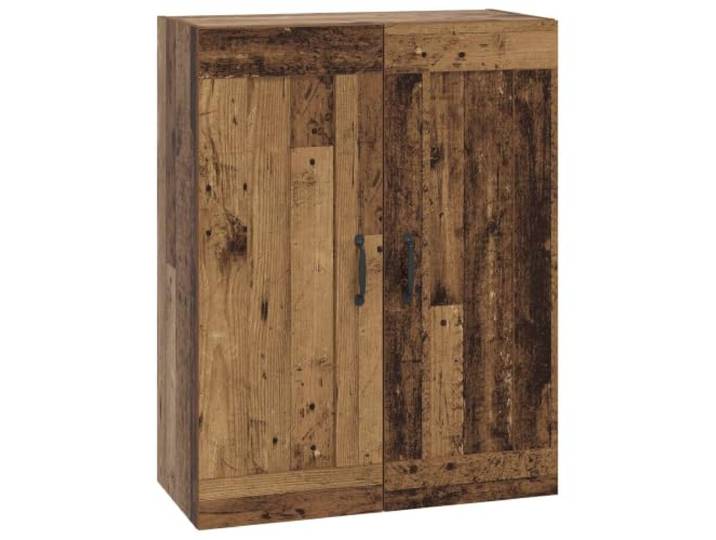 RJPLMFV Wandschrank, Holz, Antik-Optik, 69,5 x 34 x 90 cm 3 Fächer, Tür umkehrbar, Wandbefestigung, Regal zur Aufbewahrung von Wohnzimmern