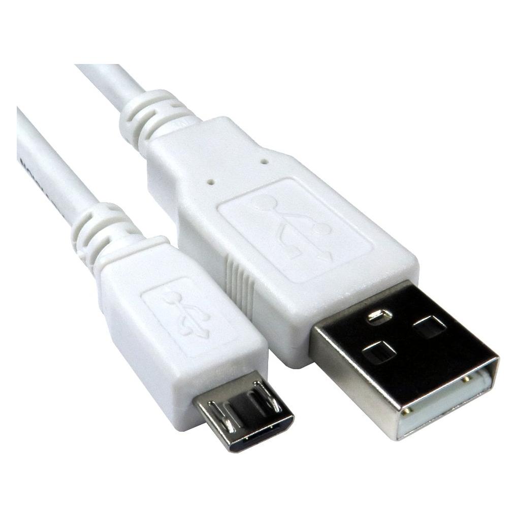 Cables Direct CDL 1m USB2.0 A - MICRO B White (1 m, USB 2.0) (CDL-160WHT-1M)