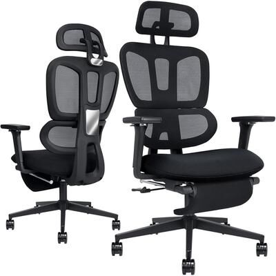 toswini Mesh High Back Office Chair with Dynamic Lumbar Support and Footrest