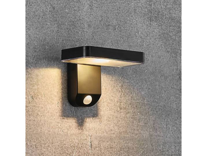 Nordlux LED-Solar-Wandleuchte Rica Square, eckig Square, schwarz, Kunststoff, Modern, Solarleuchte