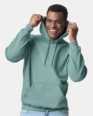 Gildan SF500 Softstyle Midweight Hooded Sweatshirt in Aquatic size 4XL   Fleece