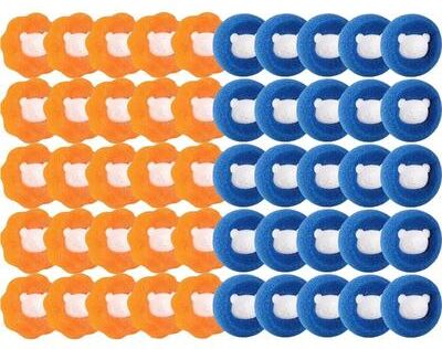 Inspired Living Magic Pet Hair Catcher Laundry Ball Kit For Washing Machine Reusable Clothes Hair Remover mixed 50pcs