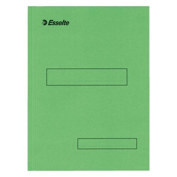 Leitz Aktenmappe, DIN A4, aus Karton, 160 g/qm, grün mit 2 Einschlagklappen, 100% recycelbar (A4, 1x) (721040)