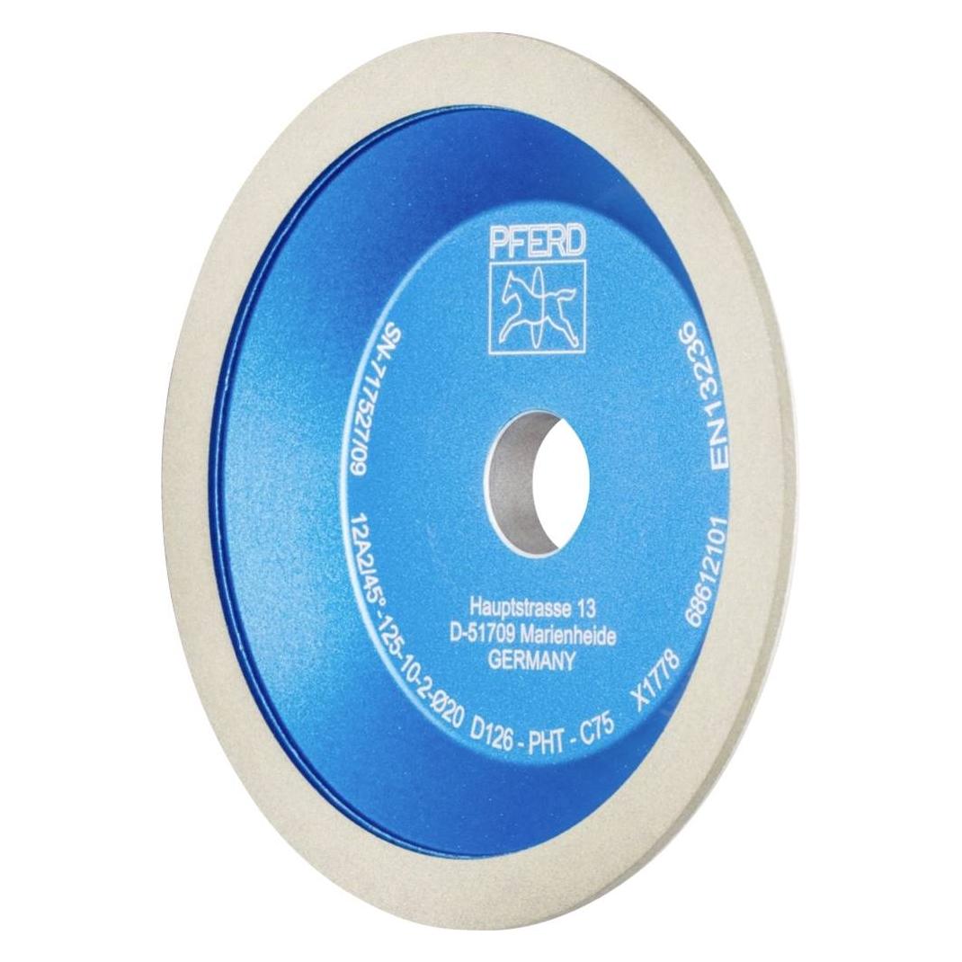 Pferd Diamant-Schleifscheibe Kunstharz 12A2/45° PHT 178 mm D126 (mittel) Trockenschliff (D 126) (12A2/45 125-10-2-20 D 126 PHT C75)