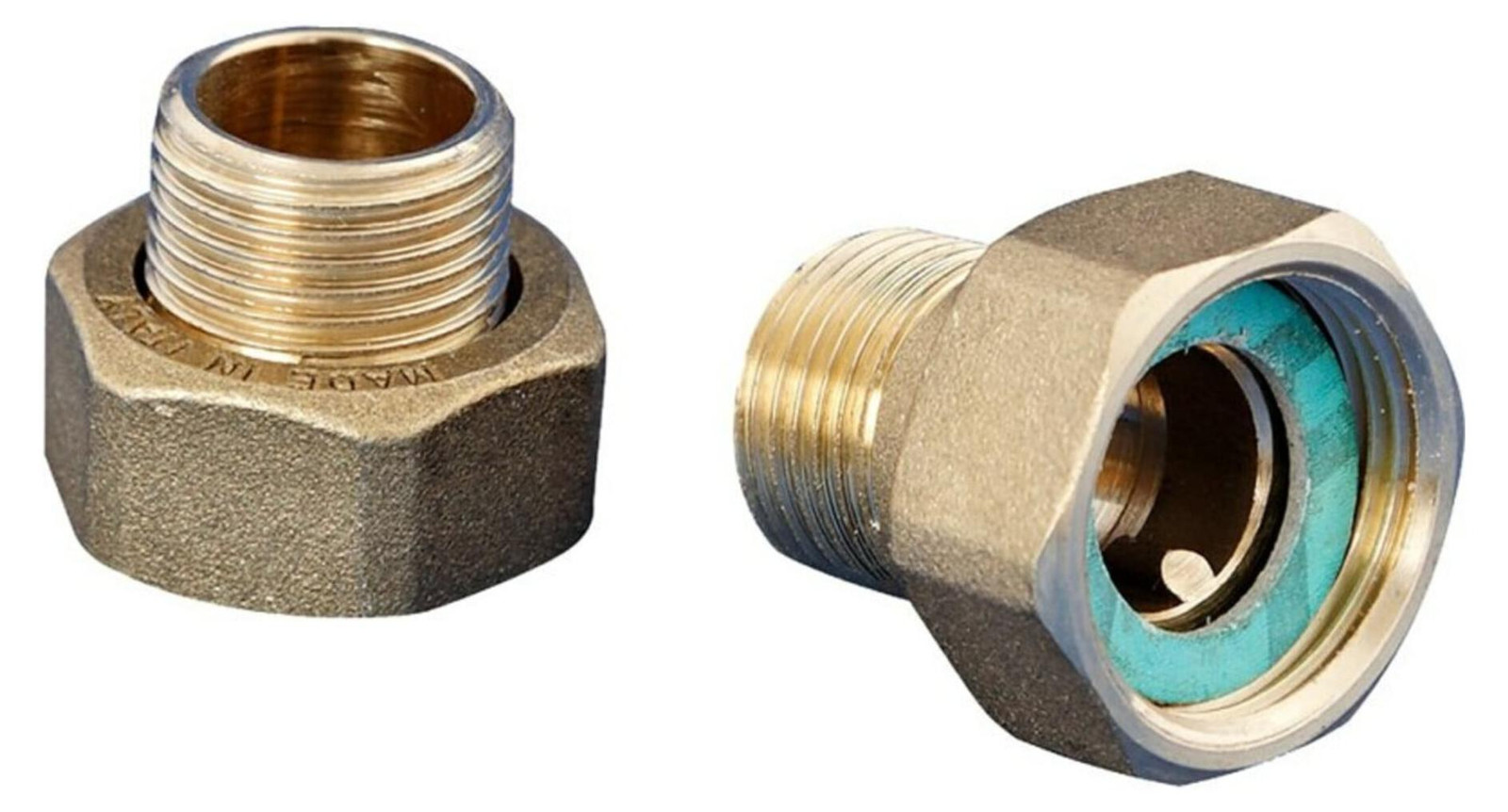 Wilo messing fittingen 1/2/15mm x 1 inch per paar
