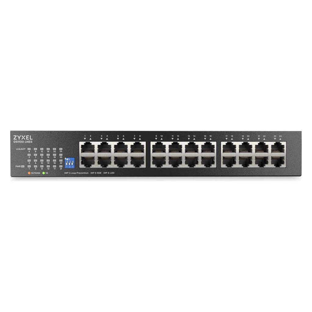 Zyxel GS1100-24ES 24-Port Gigabit Unmanaged Switch,DIP-Sekto (24 Ports) (GS1100-24ES-EU0101F)