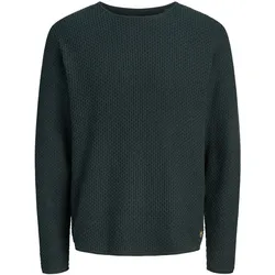 Jack & Jones Herren Rundhals Strickpullover JPRBLUMASON KNIT CREW NECK - Regular Fit - 12304253 Chocolate Torte Twist - XL