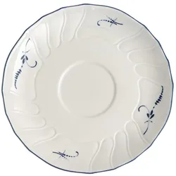 6x Villeroy & Boch Frühstücks-/Teeuntertasse Vieux Luxembourg, Untertasse, Weiss
