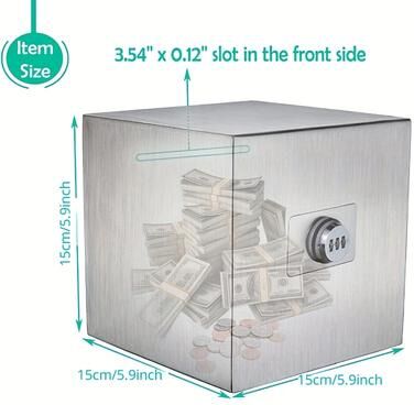 Smart Shopping Spot SecureLock Metal Bank With Password Reusable Adult Savings Box s