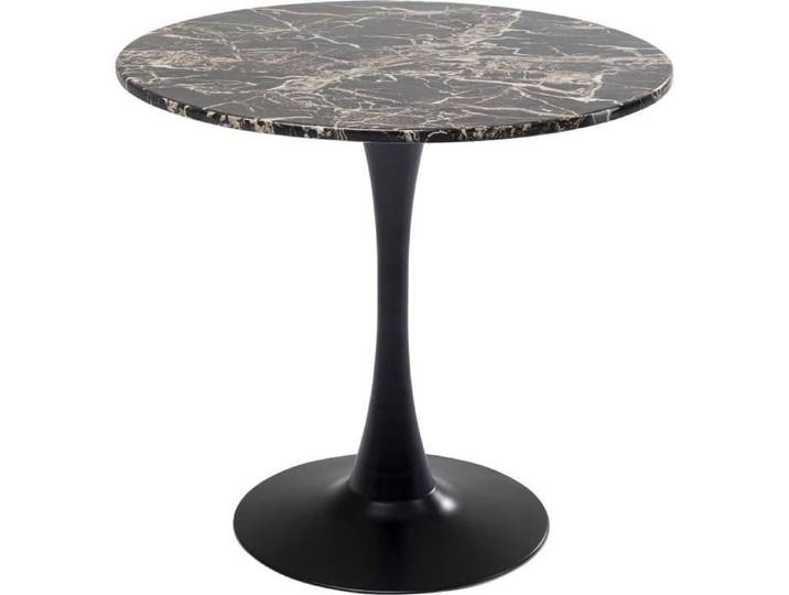 Table Schickeria 80cm effet marbre noir Kare Design