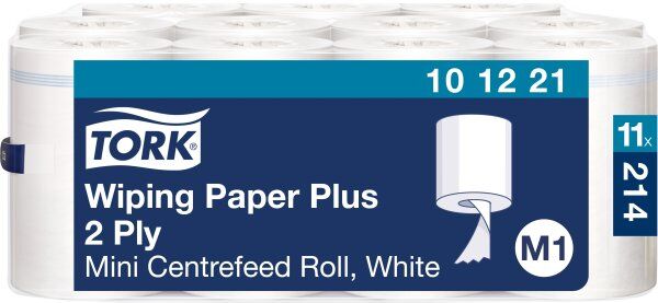 Tork M1 Plus Aftørringspapir 2-Lag, Hvid, 11 Rl