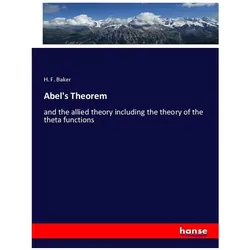 Abel's Theorem, Fachbücher von H. F. Baker