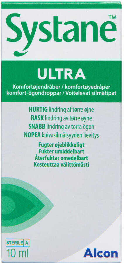 Systane Ultra Komfortøjendråber M/konserveringsmidler Medicinsk udstyr 10 ml